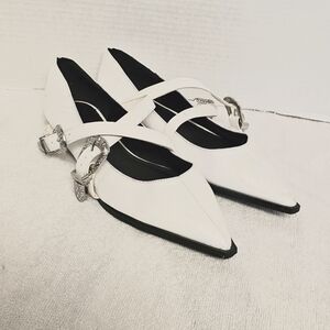 ASOS DESIGN Lexicon Pointed Western Ballet Shoes 9/9.5 US